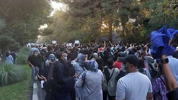 Protests in Tehran after the killing of a young woman in police custody
