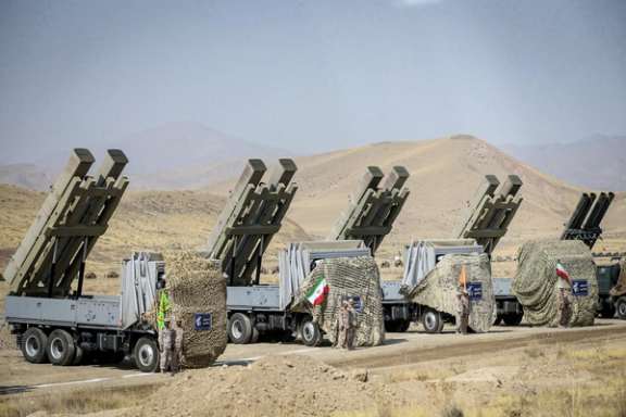 IRGC missiles seen during drills in October 2022