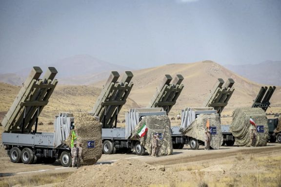 An official photo issued by IRGC showing its military drills on October 17, 2022