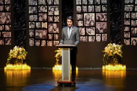 Canada’s Prime Minister Justin Trudeau speaks during a memorial service to remember the victims of Ukrainian International Airlines flight PS752 in Richmond Hill, Ontario, Canada January 8, 2024.