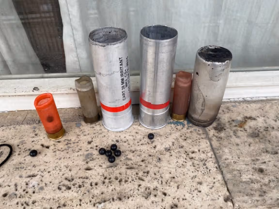 پوکه تسلیحات جنگی بهکار گرفته شده علیه مردم