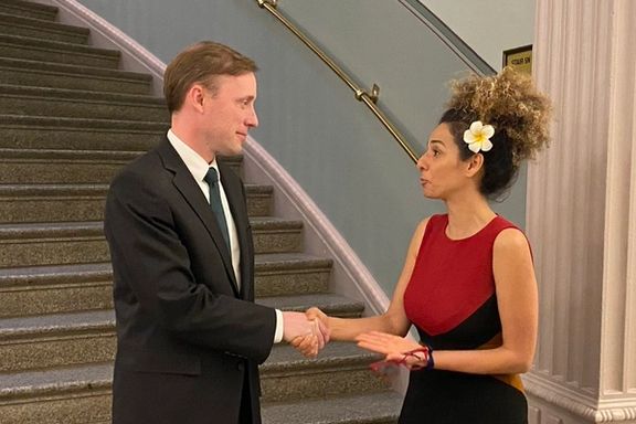 Masih Alinejad meeting US national security advisor Jake Sullivan. July 23, 2021