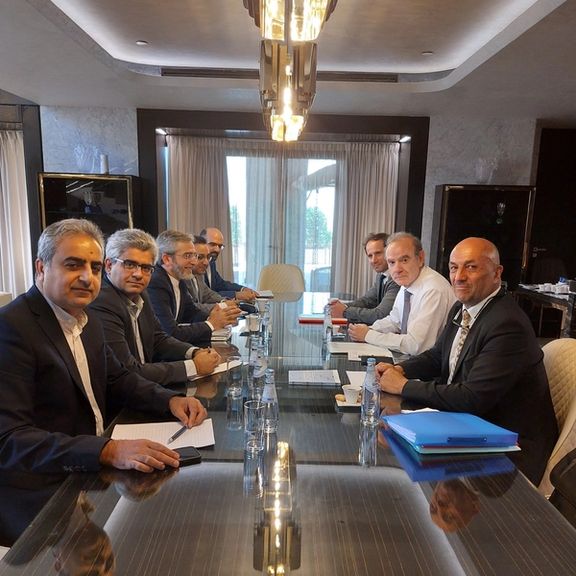 Delegations led by EU foreign policy official Enrique Mora and Iran’s nuclear negotiator Ali Bagheri-Kani in Qatar on June 21, 2023