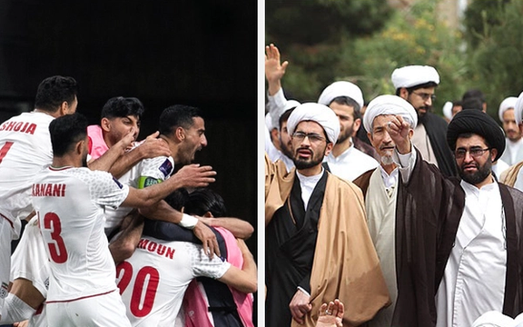 طلاب حوزه علمیه قم «پیروزی تیم ملی فوتبال همزمان با سالگرد فتح جنگ خیبر» را تبریک گفتند