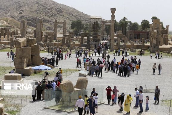 Iranians visiting Persepolis in Fars province (March 2024)