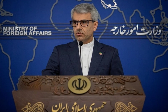 Iran's Foreign Ministry Spokesman Esmail Baghaei during a press briefing on December 2, 2024.