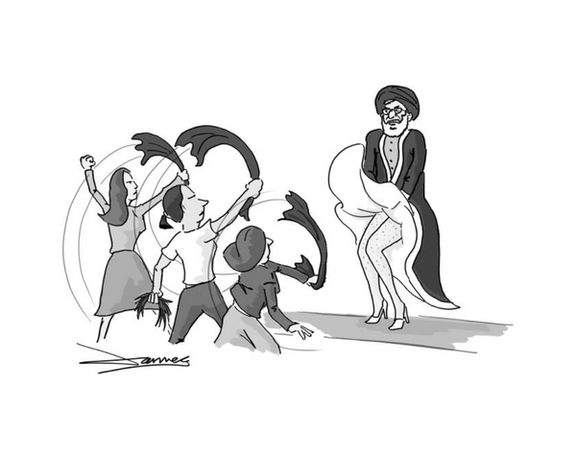 One of the cartoons published by Charlie Hebdo magazine