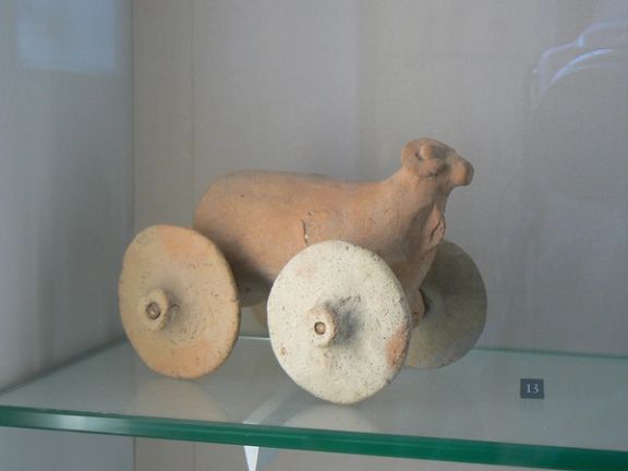 An ancient Iranian artefact in the Louvre museum in Paris