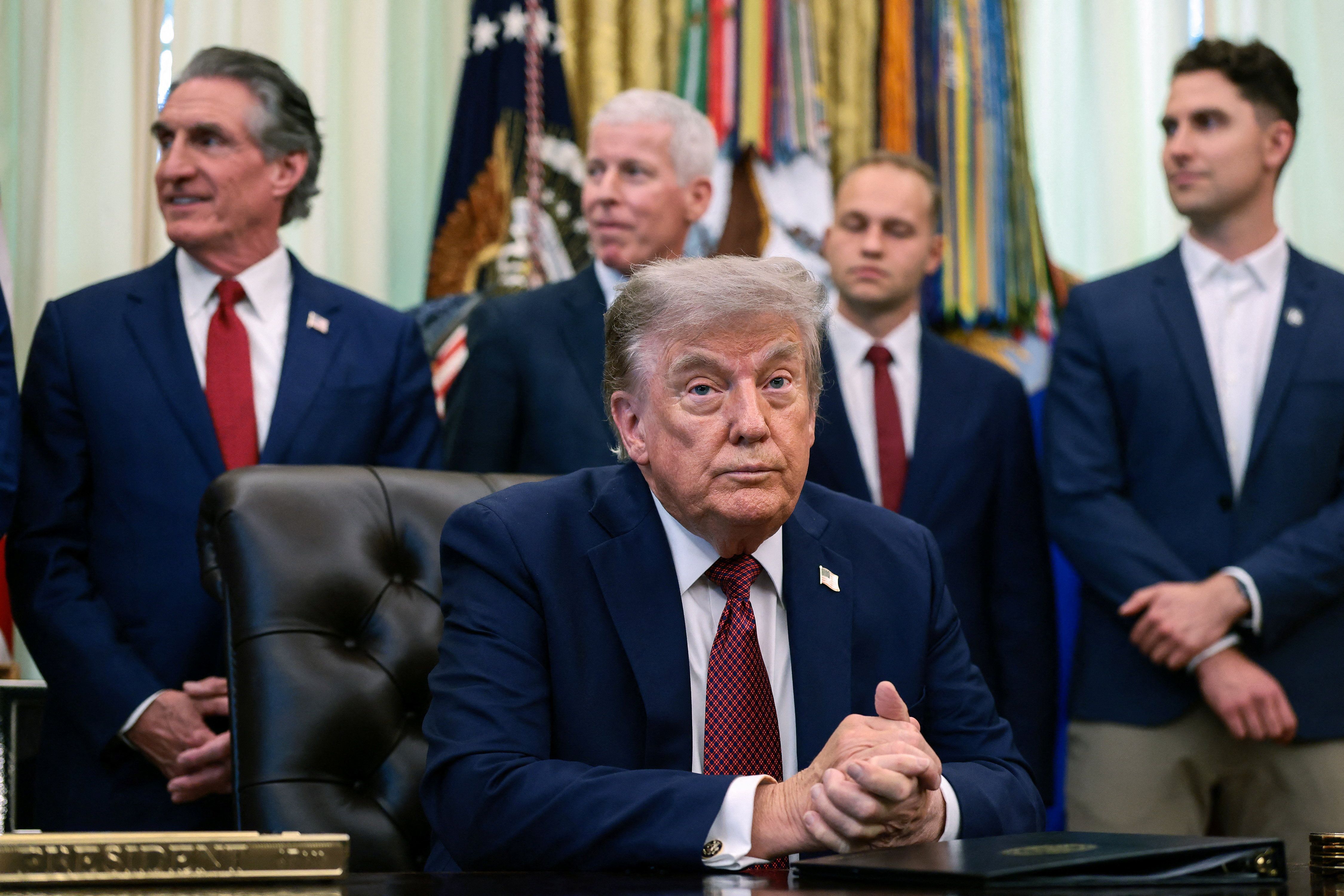 Trump says Iran talks underway, no decision yet on major strikes