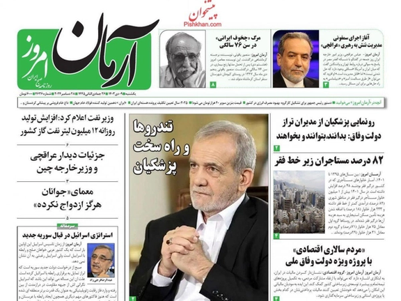 صحف إيران: الانهيار الكبير لـ "التومان" والهجوم على تركيا و"المتملقون" يحيطون ببزشكيان