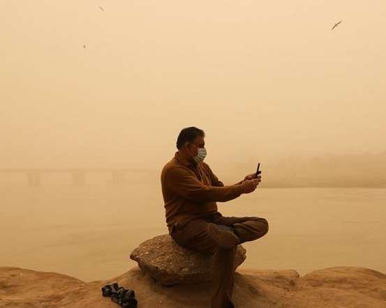 Dust storm in south western Iran in March 2022