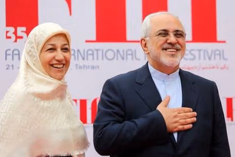 Former Minister of Foreign Affairs Mohammad Javad Zarif and his wife