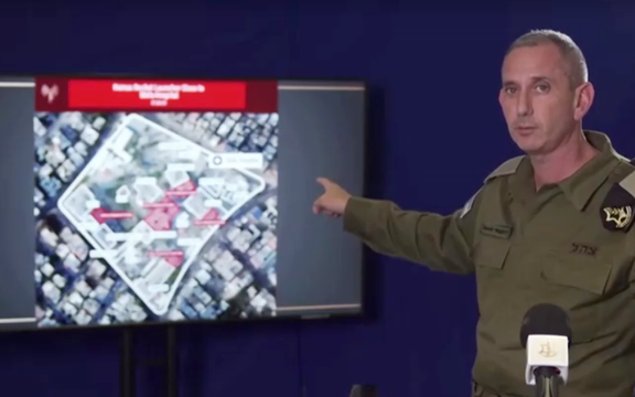 دانیل هاگاری، سخنگوی ارتش اسرائیل گفت پایگاه اصلی عملیات حماس در بیمارستان شفا در غزه است