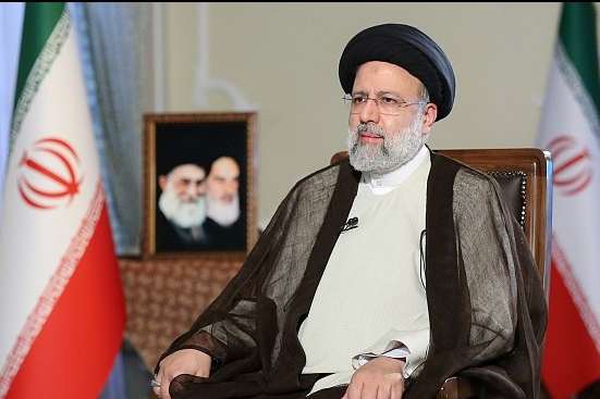 Iran's President Ebrahim Raisi during his TV interview. October 18, 2021