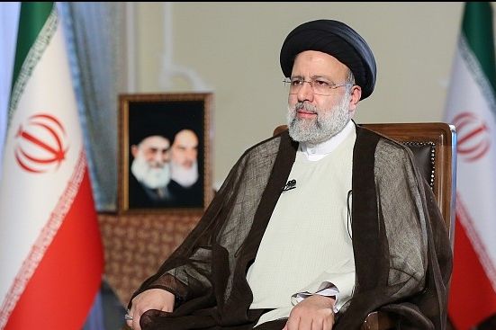 Iran's President Ebrahim Raisi during his TV interview. October 18, 2021