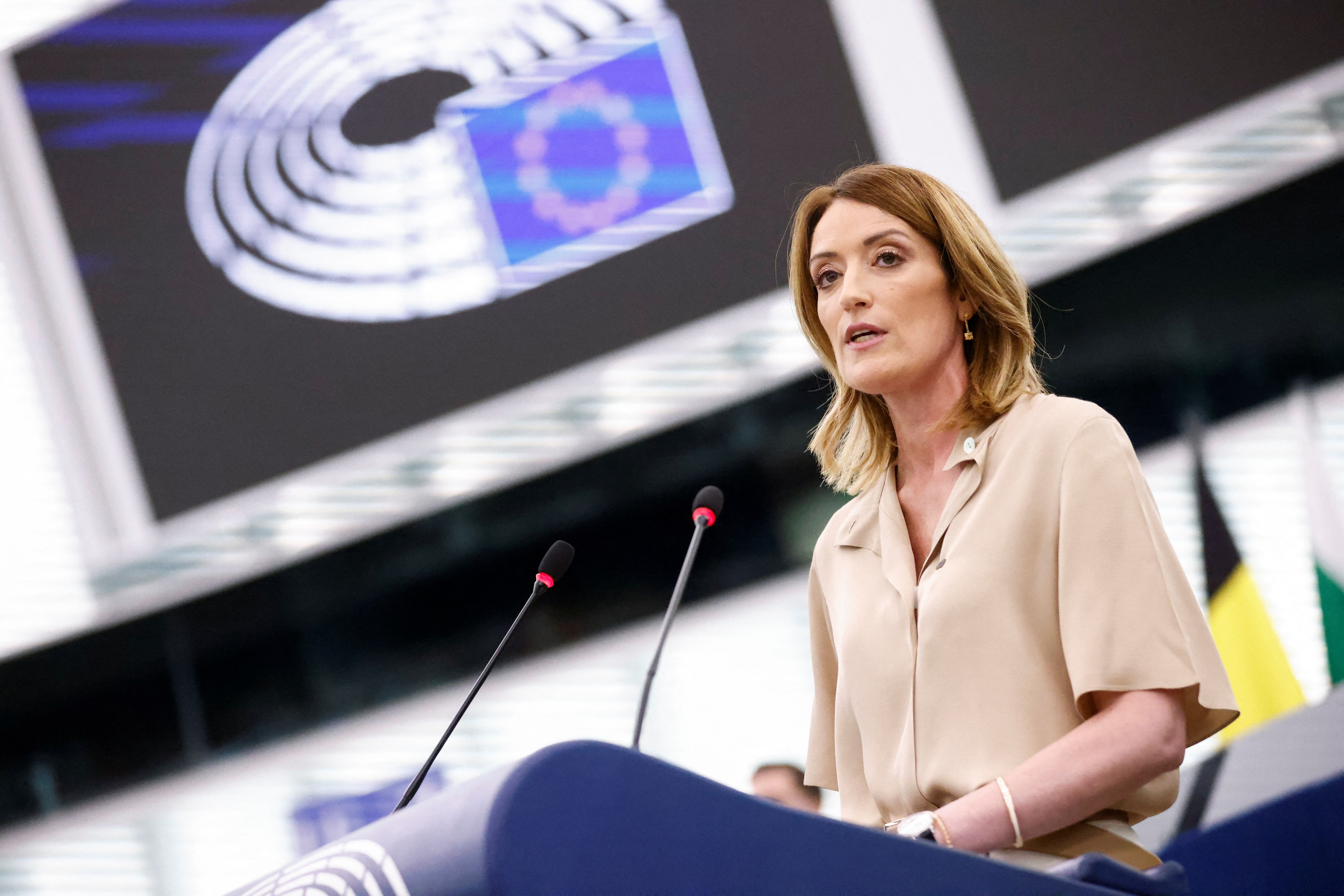 EU parliament president says Europe stands with Iranian protesters