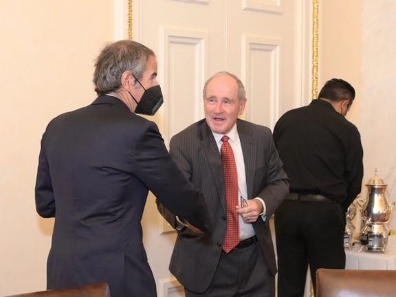 Senator Jim Risch greeting Rafael Grossi. October 19, 2021