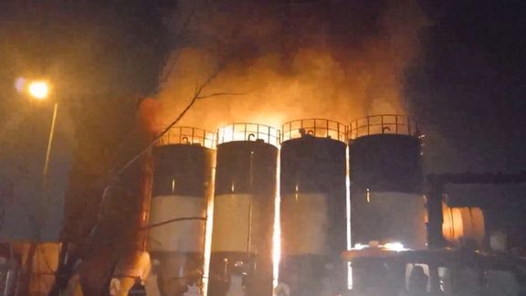 The fire in Tabriz at an industrial site around midnight, Saturday-Sunday