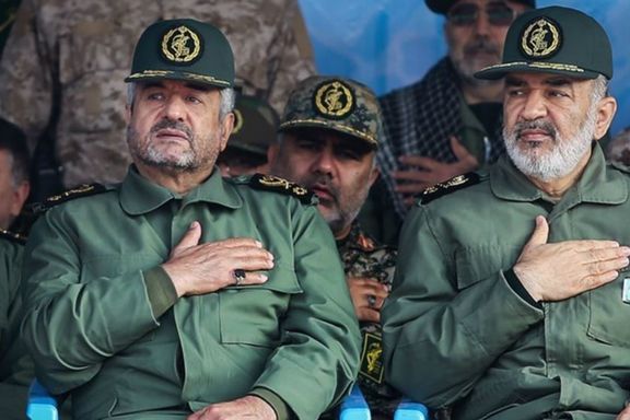 Mohammad Ali Jafari (L), former IRGC commander