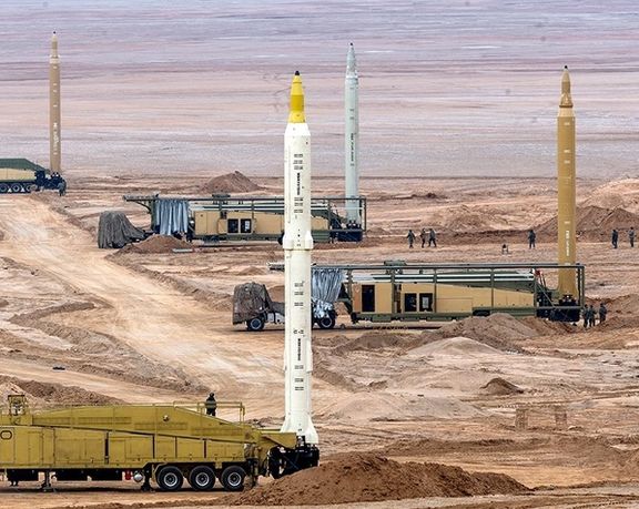 Iranian missiles pictured in December 2021