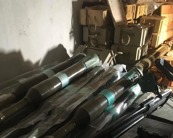 Weapons inside the Hezbollah tunnel displayed by Israeli forces.