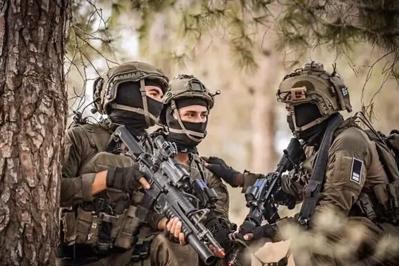 Soldiers from the Israeli Air Force's elite Shaldag Unit take part in an exercise in an undated photograph by Israel Defense Forces