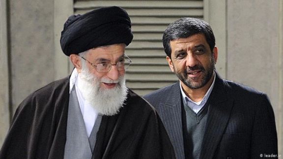 Ezzatollah Zarghami, Iran's Minister of Cultural Heritage, Tourism and Handicrafts, and Supreme Leader Ali Khamenei