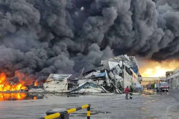 Large Blaze Destroys Food Processing Plant In Iran