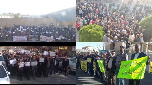 تجمعات اعتراضی جداگانه کارگران، بازنشستگان و معلولان در شهرهای مختلف