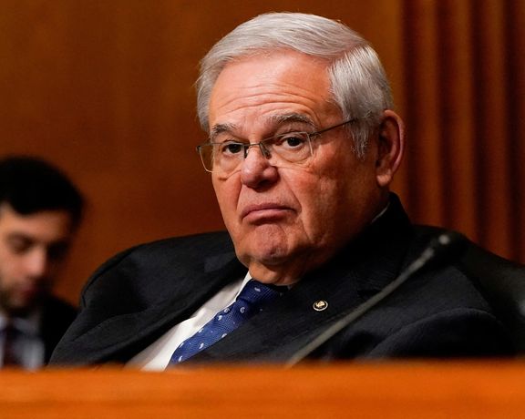 US Senator Bob Menendez (D-NJ) attends a Senate Finance Committee hearing on the 2025 budget on Capitol Hill in Washington, DC, March 21, 2024