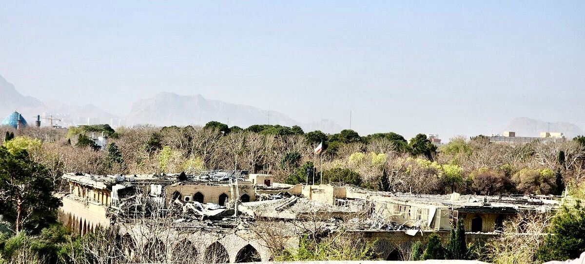 Governor's office (Rashk-e Janan Palace) in Isfahan after bombing