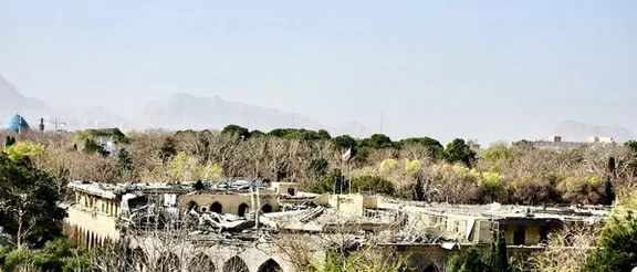 Governor's office (Rashk-e Janan Palace) in Isfahan after bombing