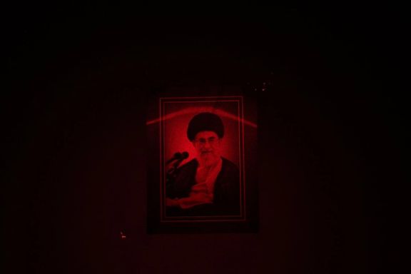 A picture of Iran's Supreme Leader Ali Khamenei hangs on a wall in the Sayyida Zaynab neighborhood, in Damascus, Syria, December 14, 2024.