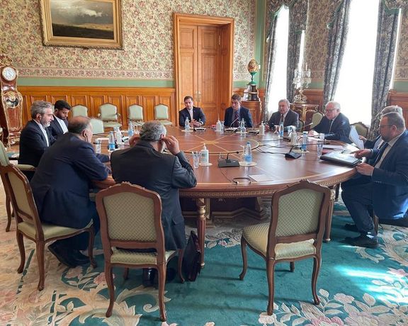 A photo released by the Russians shows Bagher-Kani's meeting in Moscow on June 30, 2022