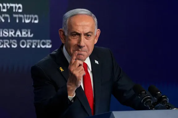 Israeli Prime Minister Benjamin Netanyahu speaks during a press conference, in Jerusalem, May 21, 2025