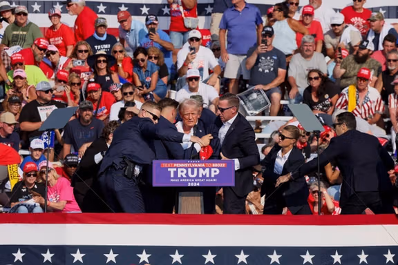 Donald Trump was targeted during a campaign rally