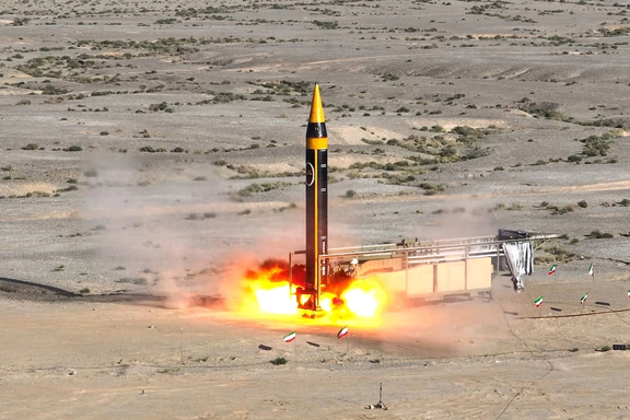 Iran's Kheibar ballistic missile was unveiled during a ceremony on May, 25, 2023.