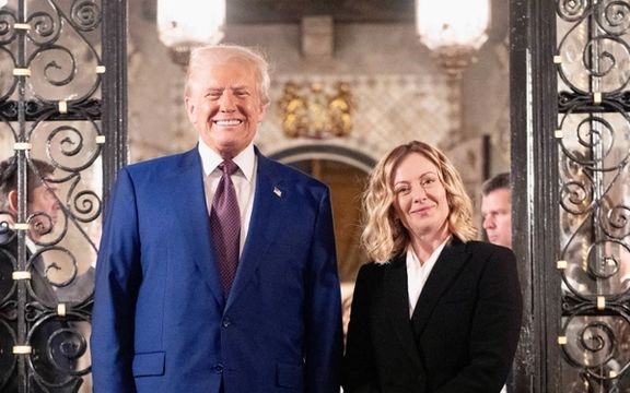 دیدار جورجیا ملونی، نخستوزیر ایتالیا، با دونالد ترامپ، رییسجمهوری منتخب آمریکا، مارالاگو، ۱۵ دی