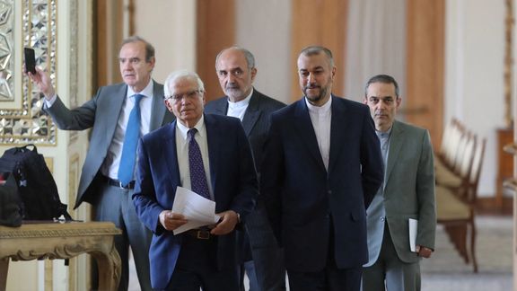 European Union foreign policy chief Josep Borrell in Tehran on June 25, 2022