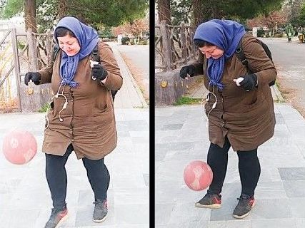 زنی که ساعتها در رشت روپایی میزند: علی دایی اسطوره من است، میخواهم دور دنیا روپایی بزنم