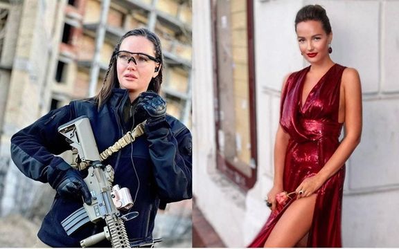 ملكة جمال أوکرانيا السابقة ترفع السلاح دفاعًا عن بلدها