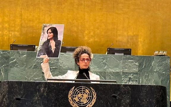 علینژاد در سازمان ملل با اشاره به تهدیدها علیه ایران اینترنشنال: سپاه را تروریستی بخوانید