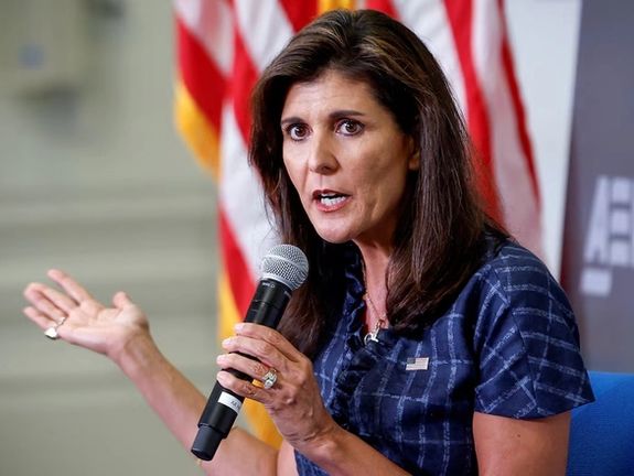 Nikki Haley delivers a foreign policy speech on China during a forum at the American Enterprise Institute in Washington, US, June 27, 2023.
