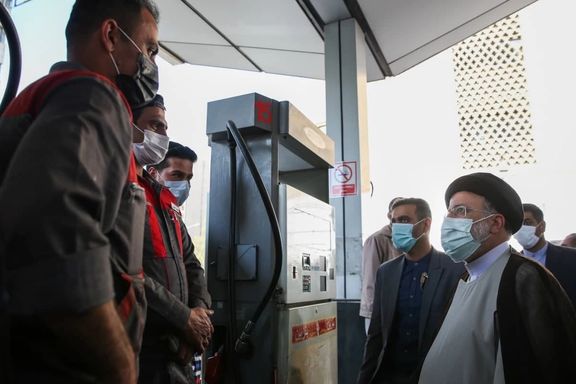 President Ebrahim Raisi visiting a gas station amid major disruption. October 27, 2021