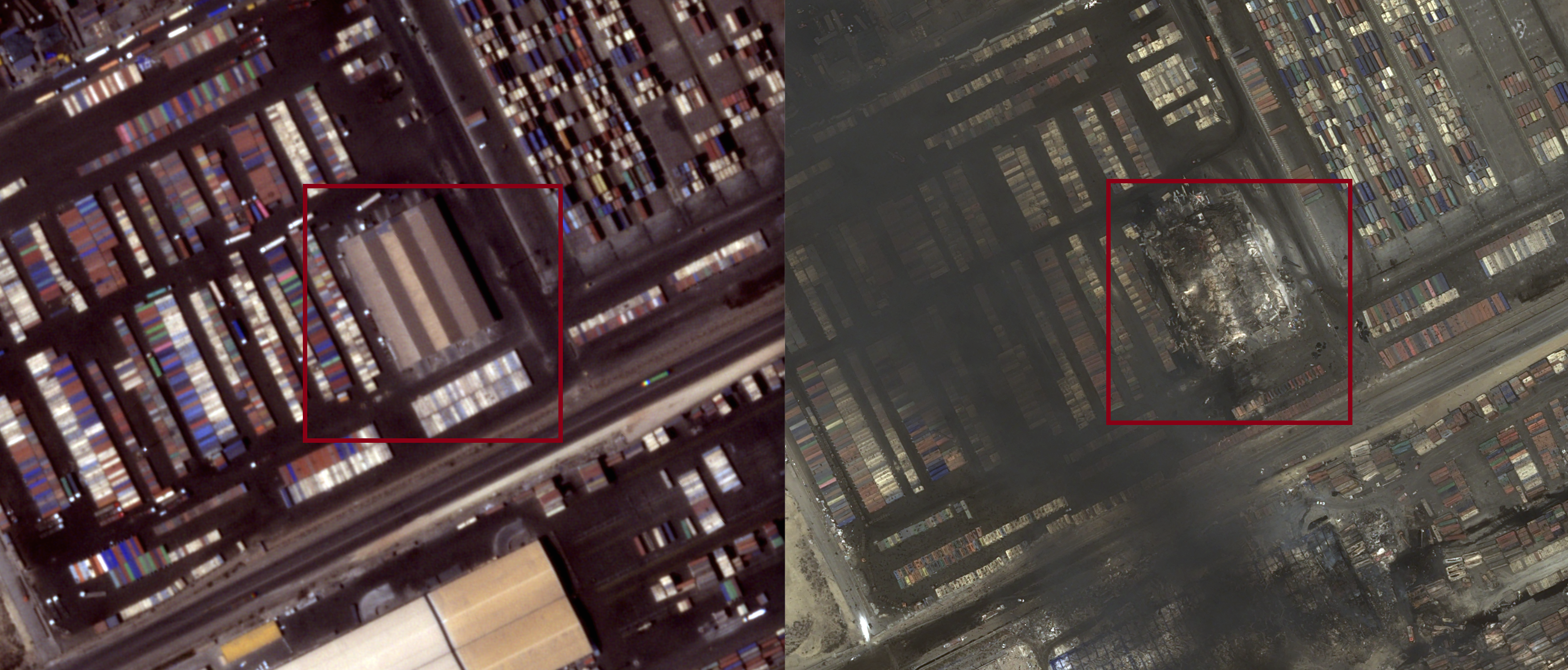 تخریب کامل ساختمان اداری بزرگی در محوطه اونیک