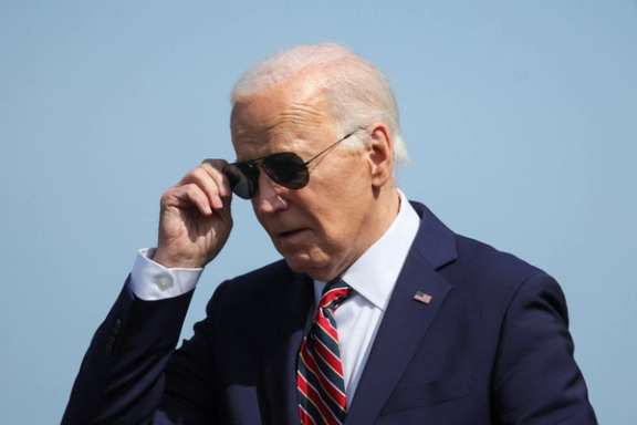 US President Joe Biden arrives at Boston Logan International Airport in Boston, Massachusetts, May 21, 2024.