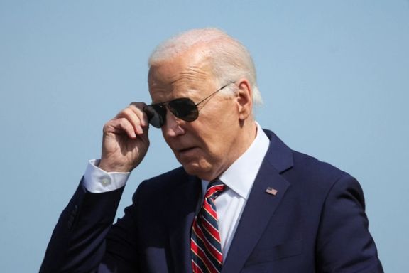 US President Joe Biden arrives at Boston Logan International Airport in Boston, Massachusetts, May 21, 2024.