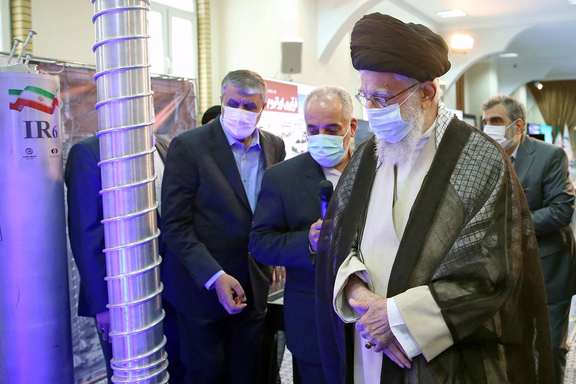 Iran's Supreme Leader Ali Khamenei visits the Iranian centrifuges in Tehran, Iran June 11, 2023.