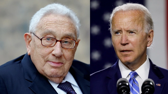 جو بایدن: از اولین دیدارم با کیسینجر، تیزهوشی و تمرکز استراتژیک او مشهود بود