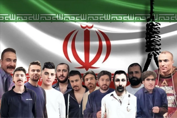 A collage picture of several Iranian political prisoners in danger of imminent execution